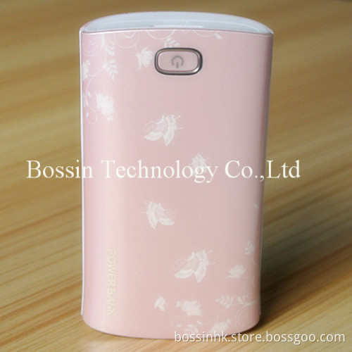 4, 400mAh Lithium Mobile Power Bank /Internal Printing Stereoscopic Pattern Power Bank